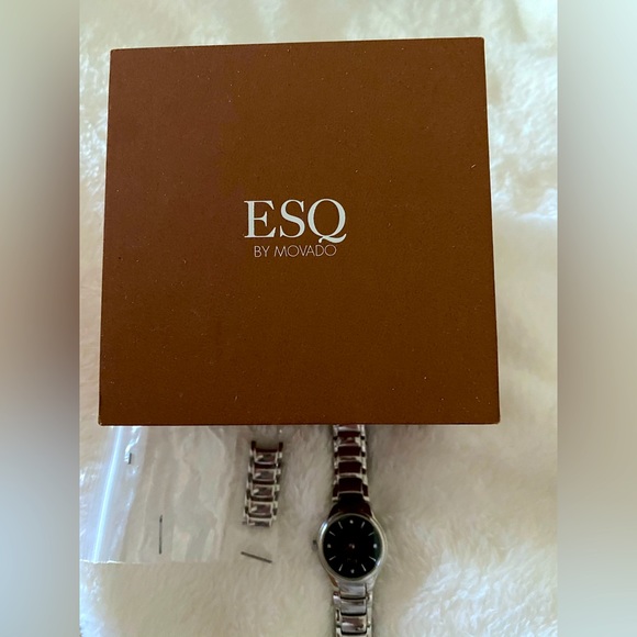 ESQ diamond watch by MOVADO. Comes with original box and extra links!